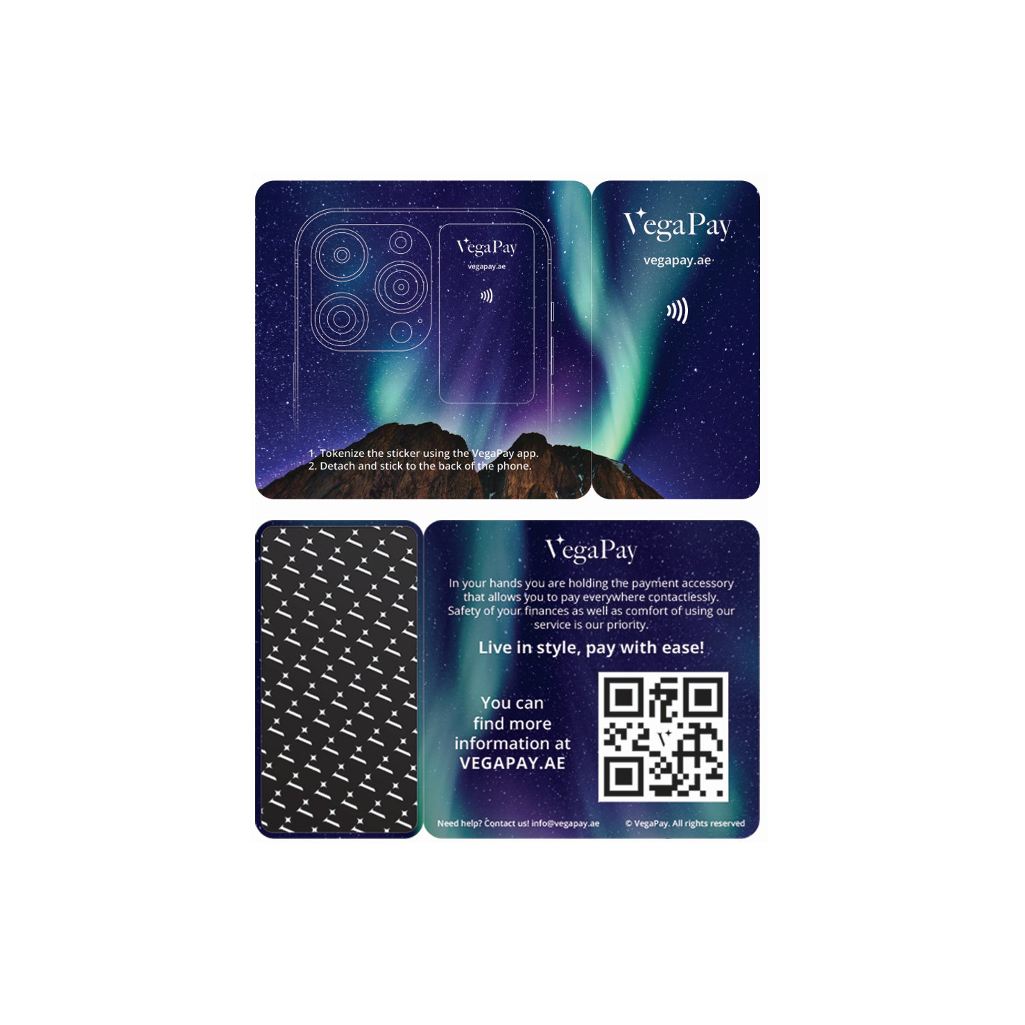 ملصق الدفع 54 × 28.5 × 1 ملم